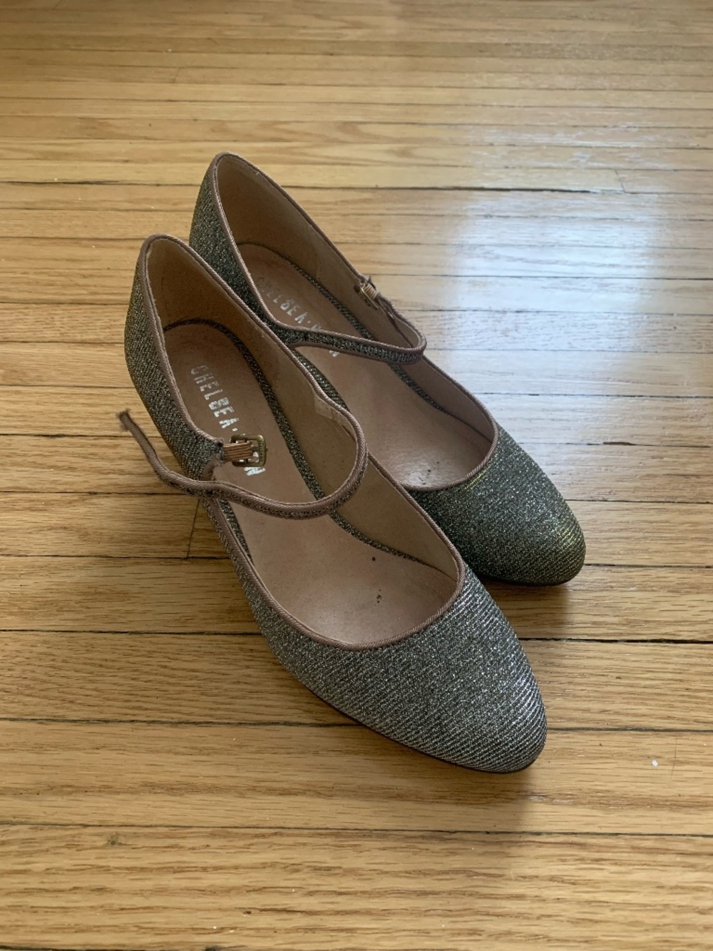 Chelsea Crew Sparkly Mary Jane Heels